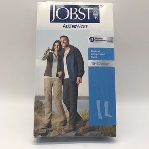 Jobst Medical Activewear Knee High Compression Socks 15-20 mmHg Small Cool White